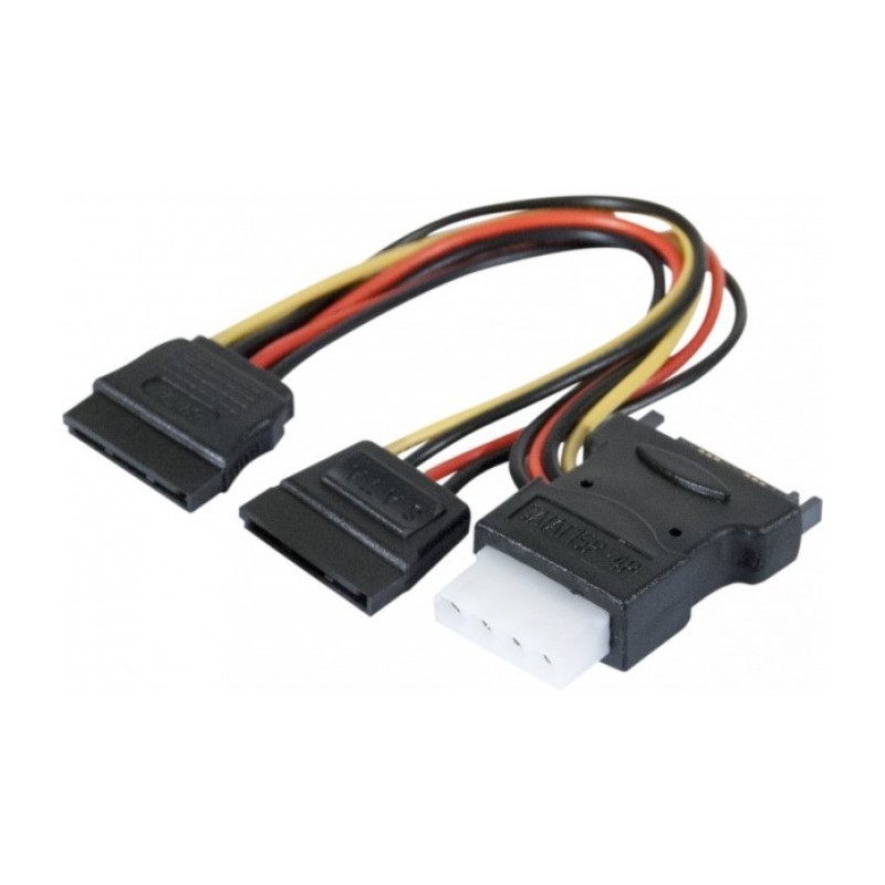 ATEN 147557 câble SATA 0,3 m SATA 15 broches 2 x SATA 15 broches+ Molex (4 broches) Couleurs assorties, Noir