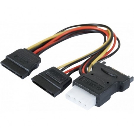 ATEN 147557 câble SATA 0,3 m SATA 15 broches 2 x SATA 15 broches+ Molex (4 broches) Couleurs assorties, Noir