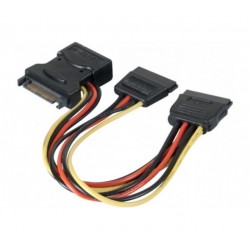 ATEN 147557 câble SATA 0,3 m SATA 15 broches 2 x SATA 15 broches+ Molex (4 broches) Couleurs assorties, Noir