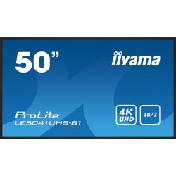 iiyama LE5041UHS-B1 affichage de messages Écran plat de signalisation numérique 125,7 cm (49.5") LCD 350 cd m² 4K Ultra HD Noir