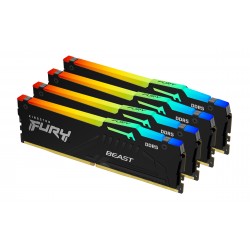 Kingston Technology FURY Beast 128 Go 5600 MT s DDR5 CL40 DIMM (Kits de 4) RGB XMP