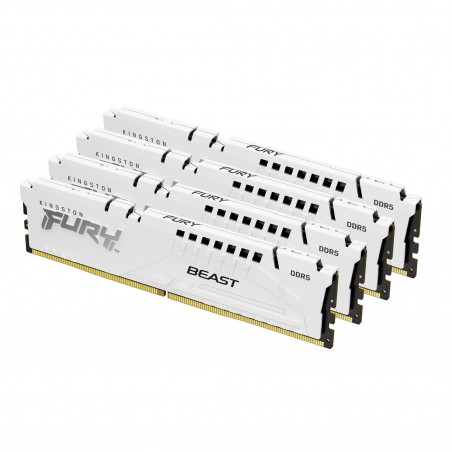 Kingston Technology FURY Beast 64 Go 5200 MT s DDR5 CL40 DIMM (Kits de 4) White XMP