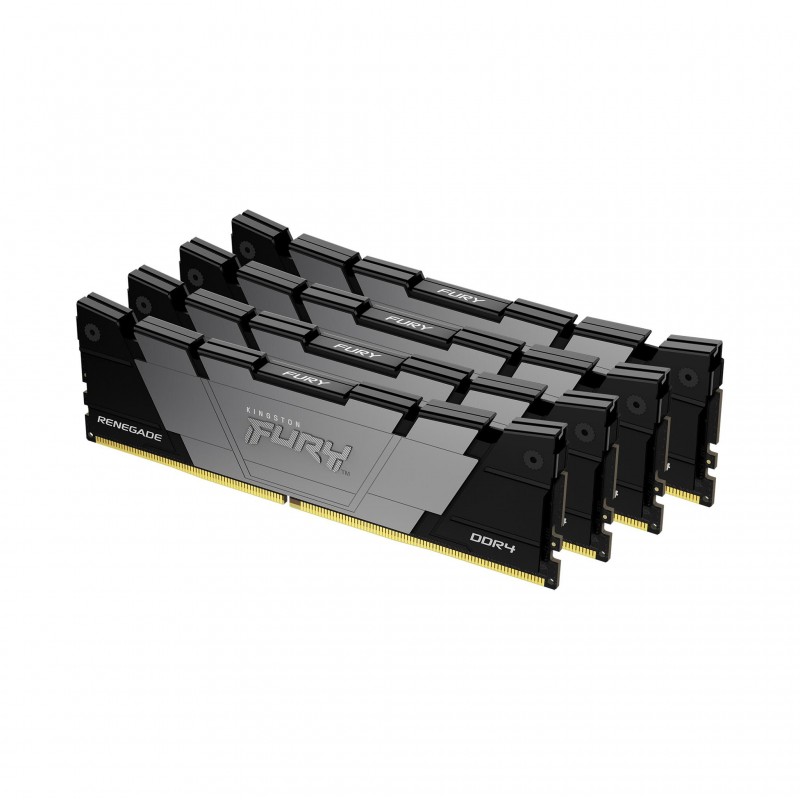 Kingston Technology FURY 128 Go 3200 MT s DDR4 CL16 DIMM (Kits de 4) Renegade Black