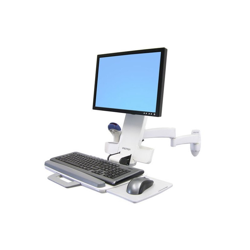 Ergotron 200 Series Combo Arm 61 cm (24") Blanc Mur