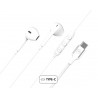 BIG BEN Force Play Casque Avec fil Ecouteurs Appels Musique USB Type-C Blanc