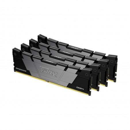 Kingston Technology FURY 128 Go 3600 MT s DDR4 CL18 DIMM (Kits de 4) Renegade Black