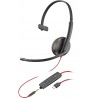 POLY Micro-casque monaural Blackwire C3215 + étui de transport (lot)