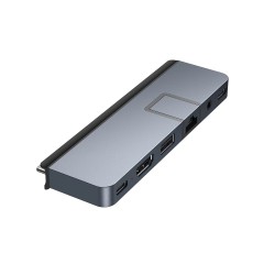 HYPER DUO PRO 7-in-2 USB-C Hub USB Type-C 104 Mbit s Gris