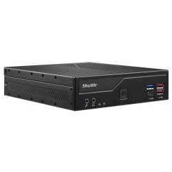 Shuttle Slim PC DH670V2 , S1700, 2x HDMI, 2x DP , 2x 2.5G LAN, 2x COM, 8x USB, 1x 2.5", 2x M.2, fonctionnement permanent 24 7,