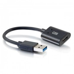 C2G Adaptateur convertisseur SuperSpeed USB 5 Gbits s 15 cm (6 po) USB-C® femelle vers USB-A mâle