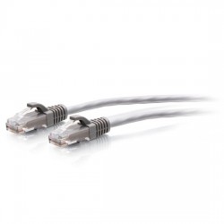 C2G Câble de raccordement Ethernet fin Cat6a non blindé (UTP) avec protection anti-accrochage de 3,1 m - Gris