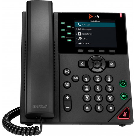 POLY Téléphone IP VVX 350 à 6 lignes et compatible PoE GSA TAA