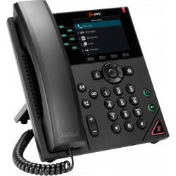 POLY Téléphone IP VVX 350 à 6 lignes et compatible PoE GSA TAA