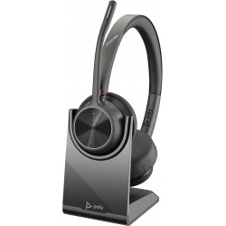 POLY Micro-casque stéréo USB-A Voyager 4320 UC + adaptateur USB-A BT700 + base de chargement