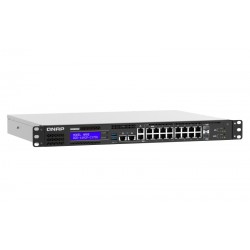 QNAP QGD-1602 Géré L2 Gigabit Ethernet (10 100 1000) 1U Noir, Gris