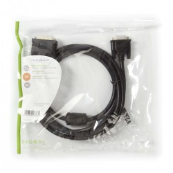 Nedis CCGP32100BK20 câble DVI Noir