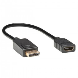 Tripp Lite P136-001 câble vidéo et adaptateur 0,3 m DisplayPort HDMI Noir