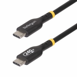 StarTech.com Câble de Recharge USB-C de 2m, Cordon USB-C Certifié USB-IF, 240W PD EPR, Câble Chargeur USB 2.0 Type-C pour