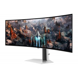 Samsung Odyssey G9 G93SC écran plat de PC 124,5 cm (49") 5120 x 1440 pixels Dual QHD OLED Argent