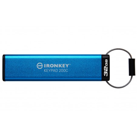 Kingston Technology IronKey Keypad 200C USB-C de 32 Go, FIPS 140-3 niveau 3 (en attente) AES-256