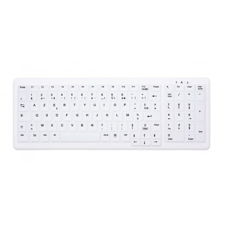 CHERRY AK-C7000 clavier RF sans fil AZERTY Français Blanc