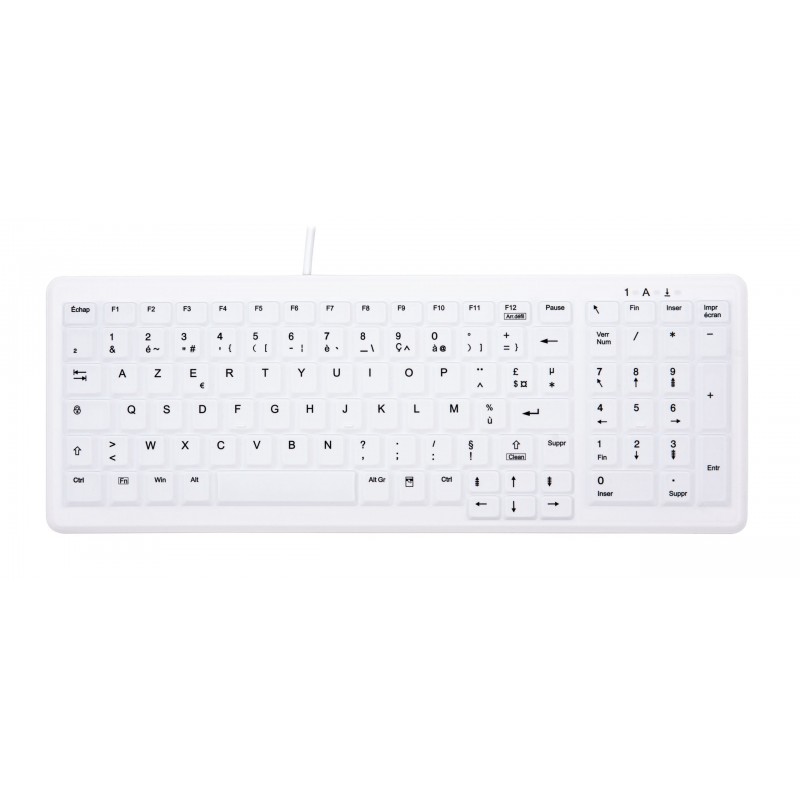 CHERRY AK-C7000 clavier USB AZERTY Français Blanc