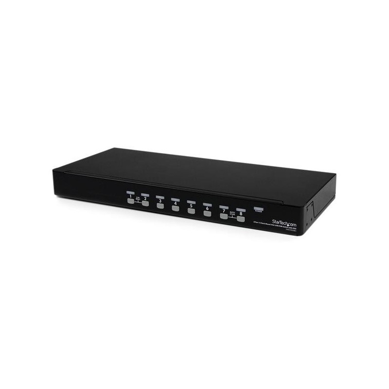 StarTech.com Switch KVM USB VGA à 8 ports avec OSD - Commutateur écran clavier souris à montage en rack 1U