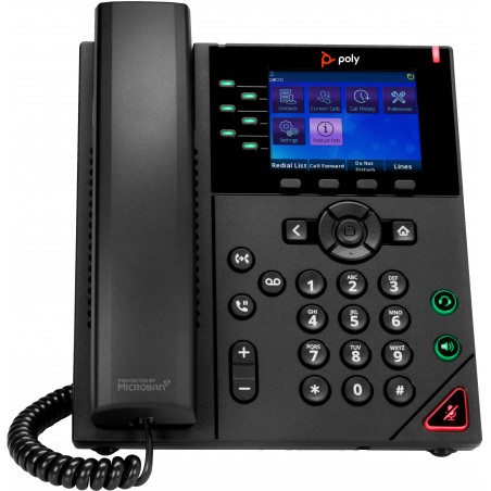 POLY Téléphone IP OBi VVX 350 à 6 lignes et compatible PoE