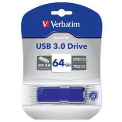 Verbatim 43897 lecteur USB flash 64 Go USB Type-A 3.2 Gen 1 (3.1 Gen 1) Bleu