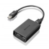 Lenovo DisplayPort to Dual-DisplayPort Monitor Cable USB A Noir