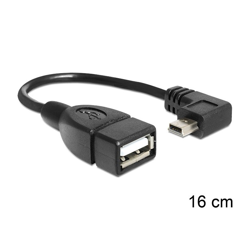 DeLOCK 83245 câble USB 0,16 m USB A Mini-USB B Noir