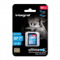 Integral UltimaPro X2 64GB SDXC UHS-II U3 V90 – 300-280 MB s 64 Go