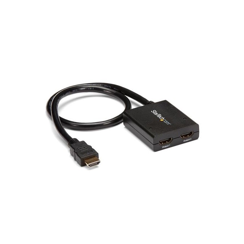 StarTech.com Splitter vidéo HDMI 4K à 2 ports - Répartiteur HDMI 1 x 2 alimenté par USB ou adaptateur d'alimentation