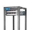 StarTech.com Rack Serveur Mobile 25U 4 Poteaux, Rack Réseau 19" 4 Poteaux avec Roulettes, Rack Roulant avec Profondeur