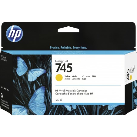 HP Cartouche d'encre DesignJet 745 jaune, 130 ml