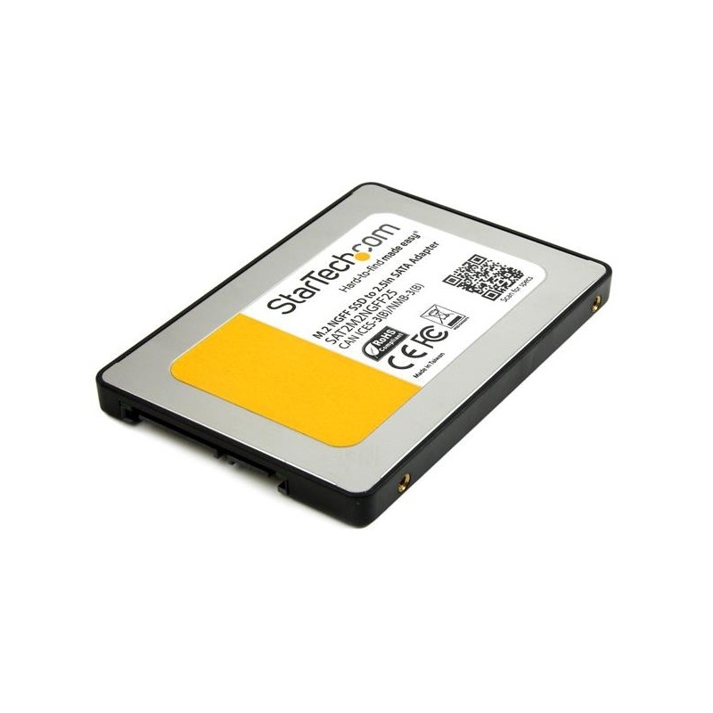 StarTech.com Adaptateur SSD M.2 NGFF vers SATA III de 2,5" - Convertisseur de lecteur à état solide avec boîtier de protection