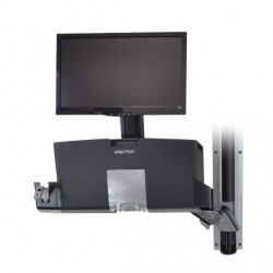 Ergotron StyleView Sit-Stand Combo System with Worksurface 61 cm (24") Aluminium Mur