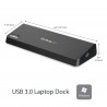 StarTech.com Station d'Accueil USB 3.0 Double Écran avec HDMI et DisplayPort 4K - USB 3.0 vers 4x USB-A, Ethernet, HDMI et DP -