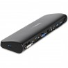 StarTech.com Station d'Accueil pour Ordinateur Portable USB 3.0 à Double Écran avec HDMI DVI VGA, Hub USB-A 3x, GbE, Audio,