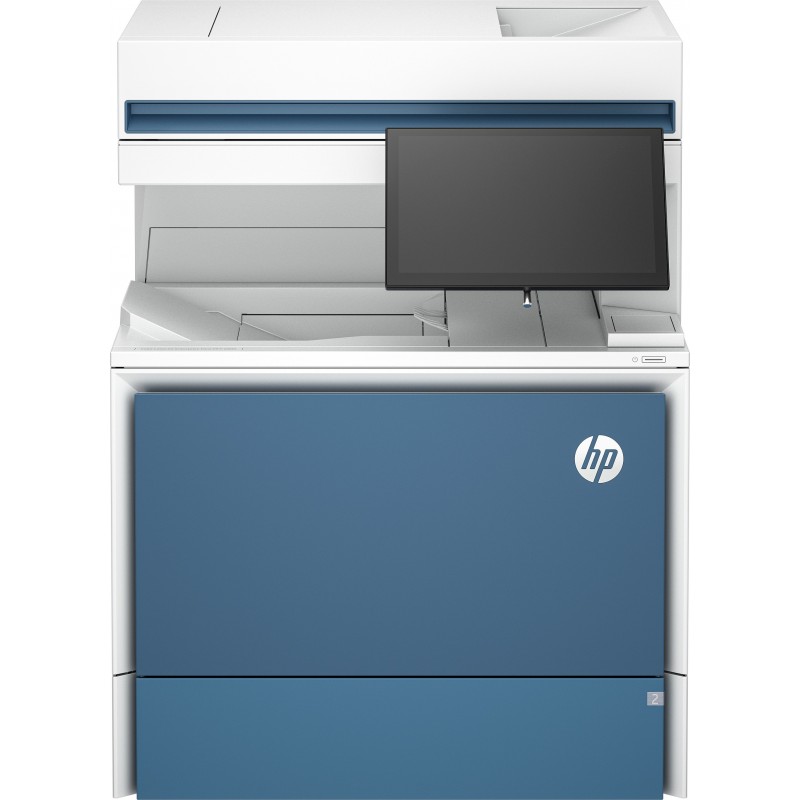 HP Color LaserJet Enterprise Flow Imprimante multifonction 6800zf, Impression, copie, scan, fax, Flow Écran tactile Agrafage