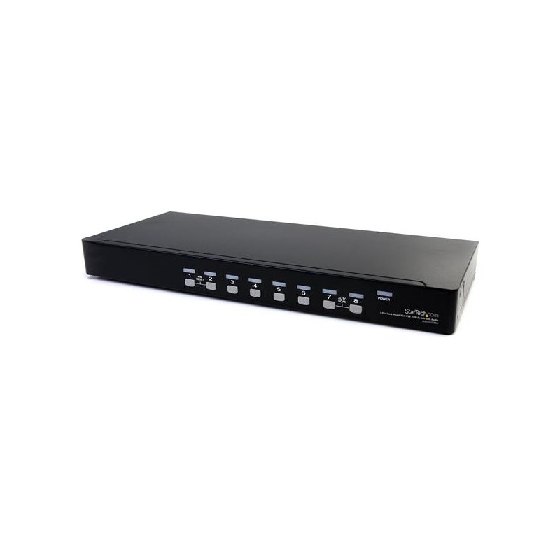 StarTech.com Commutateur USB VGA KVM 8 ports à montage sur rack avec audio (câbles audio inclus)