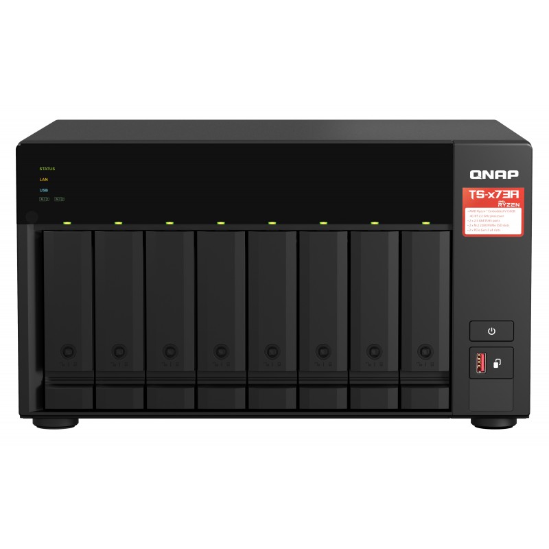 QNAP TS-873A NAS Tower Ethernet LAN Noir V1500B