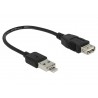 DeLOCK 83609 câble USB 0,2 m USB 2.0 USB A USB A Micro-USB B Noir