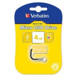 Verbatim Micro USB Drive 4GB - Sunkissed Yellow lecteur USB flash 4 Go USB Type-A 2.0 Jaune