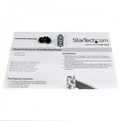 StarTech.com Panneau vierge solide 4U avec charnière pour rack de serveur - Panneau de remplissage pour armoire