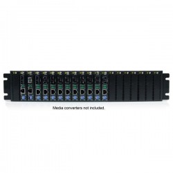 StarTech.com Châssis pour Convertiseur Média Fibre Optique   Ethernet ET Série 2 Rack 2U - 20 fentes