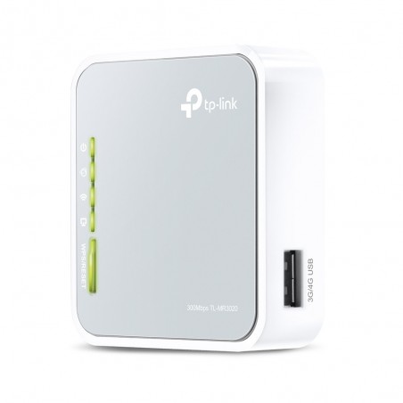 TP-Link TL-MR3020 routeur sans fil Fast Ethernet Monobande (2,4 GHz) 4G Argent, Blanc