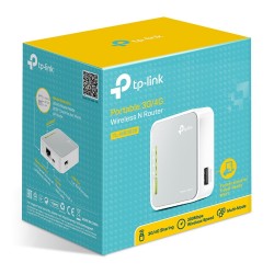 TP-Link TL-MR3020 routeur sans fil Fast Ethernet Monobande (2,4 GHz) 4G Argent, Blanc