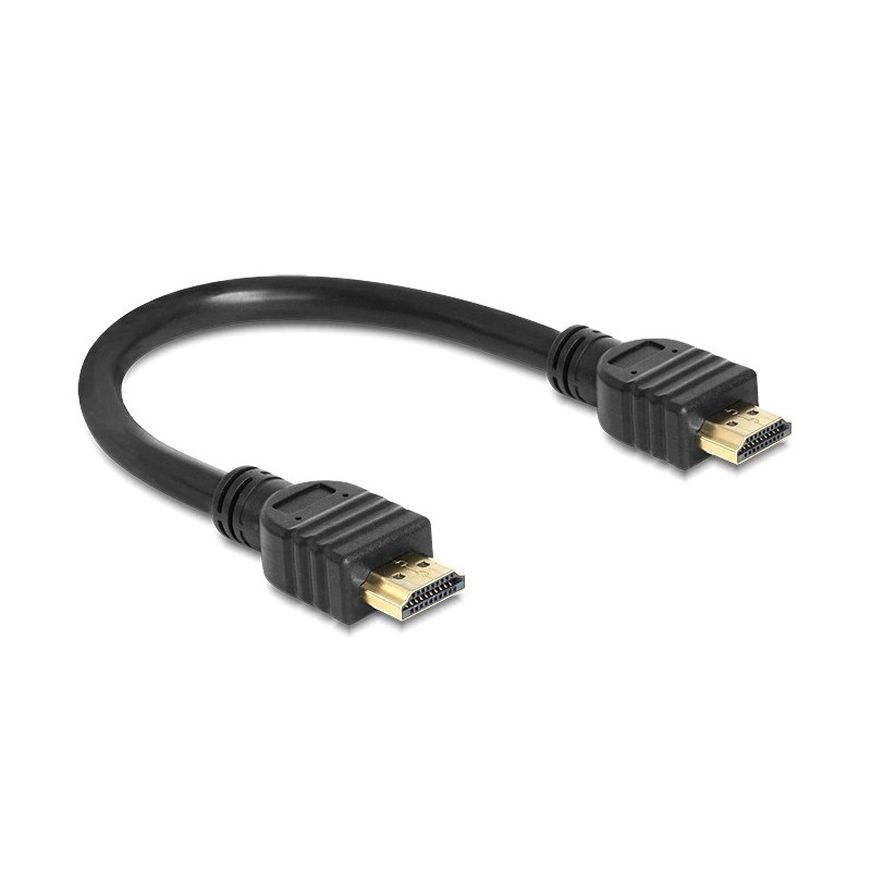 DeLOCK 83352 câble HDMI 0,25 m HDMI Type A (Standard) Noir