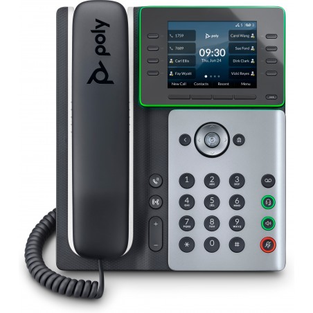 POLY Téléphone IP Edge E350 compatible PoE